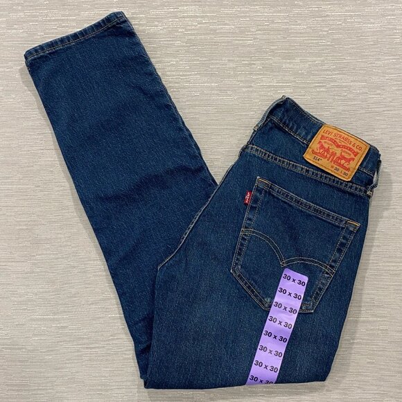 Levi's 514 Jeans Mens 30 x 30 Straight Leg Regular Fit Medium Wash Denim Pants - Picture 5 of 12